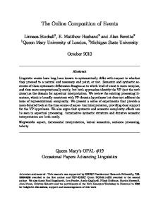 The online composition of events [PDF 1009KB] - Queen Mary ...