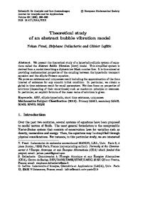 Theoretical study of an abstract bubble vibration model
