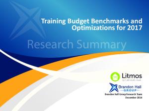 Training Budget Benchmarks and Optimizations for 2017 ... - Litmos