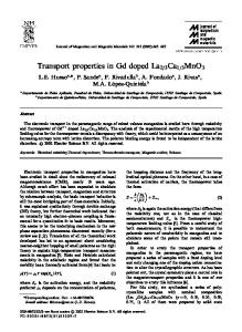Transport properties in Gd doped La2/3Ca1/3MnO3
