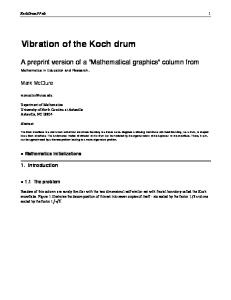 Vibration of the Koch drum - Mark McClure