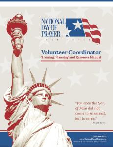 Volunteer Coordinator Training, Planning and Resource Manual