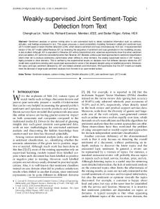 Weakly-supervised Joint Sentiment-Topic Detection from Text