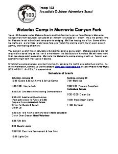 Webelos Camp in Monrovia Canyon Park